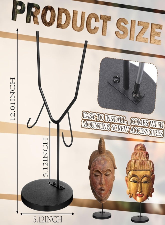 Otoolling U Style Adjustable Metal Display Stand for Masks, Sculptures and Artifacts 12 Inch Height with Detachable Base for Egyptian, Roman, Greek, Pre Columbian Collectibles - Image 2